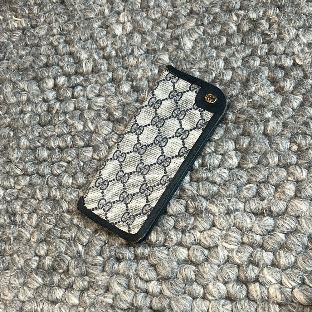 Gucci Vintage Monogram Stamp Eye Glass Case